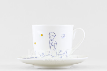Чашка с блюдцем кофейная ф. Ландыш рис. Маленький принц и роза