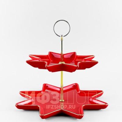 Этажерка 2-х ярусная ф. Звезда рис. Скарлетт