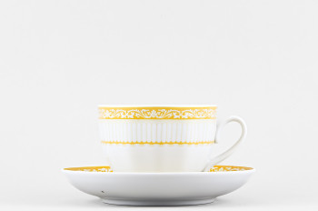 Чашка с блюдцем чайная ф. Гранатовый рис. Царский узор