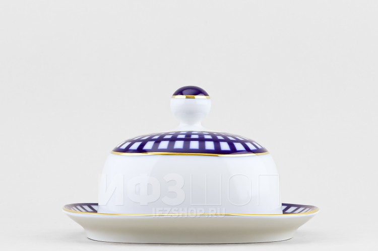 Масленка ф. Прямоугольная рис. Кобальтовая клетка в Москве