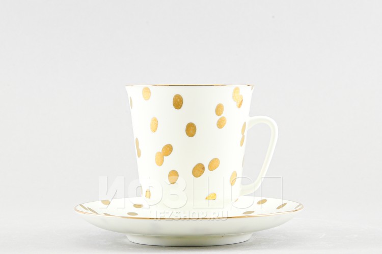 Чашка с блюдцем кофейная ф. Майская рис. Румба (с отводкой) 