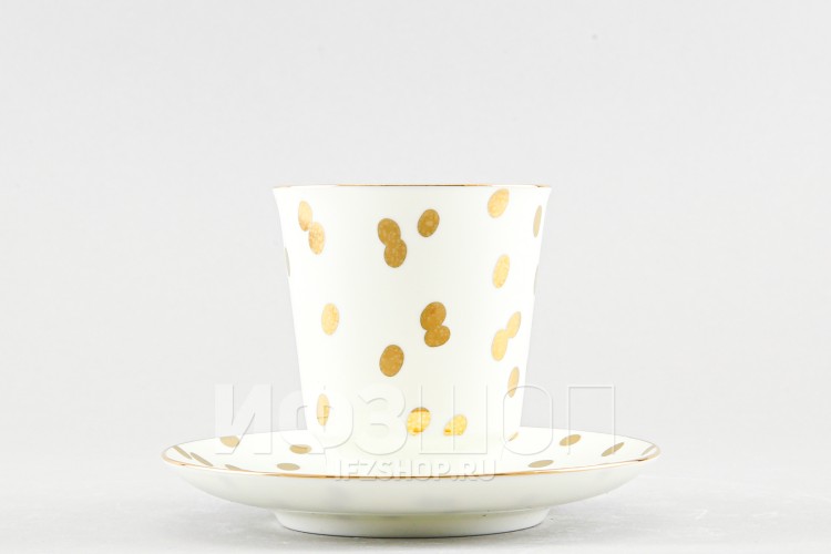 Чашка с блюдцем кофейная ф. Майская рис. Румба (с отводкой) 