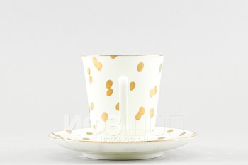 Чашка с блюдцем кофейная ф. Майская рис. Румба (с отводкой)
