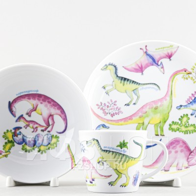 Детский набор ф. Карат рис. Динозаврики, 3 предмета