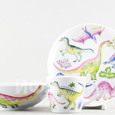 Детский набор ф. Карат рис. Динозаврики, 3 предмета