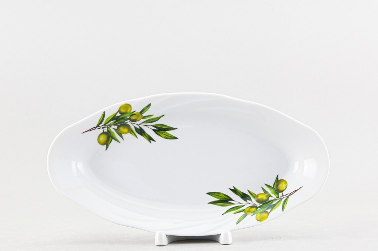 Селедочница 25 х 12.8 см ф. Голубка рис. Ветка оливы 