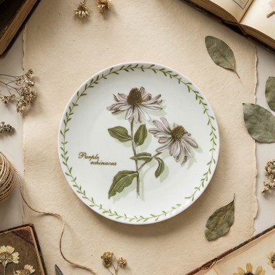 Тарелка плоская 20 см ф. Универсал рис. Ботаника