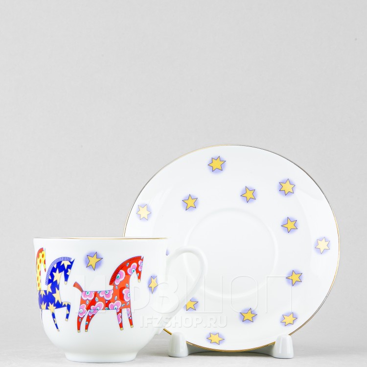 Чашка с блюдцем кофейная ф. Год Лошади в Москве