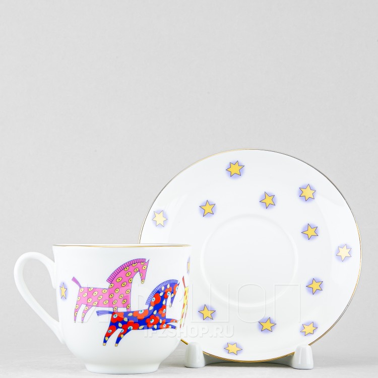 Чашка с блюдцем кофейная ф. Год Лошади в Москве