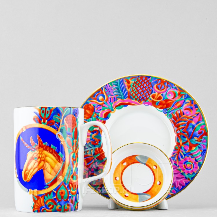 Бокал с блюдцем и крышкой рис. Единорог в Москве