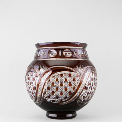 Ваза для цветов Братина, высота 27 см, бордовый наклад 1821/5