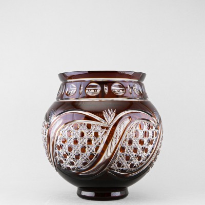 Ваза для цветов Братина, высота 27 см, бордовый наклад 1821/5