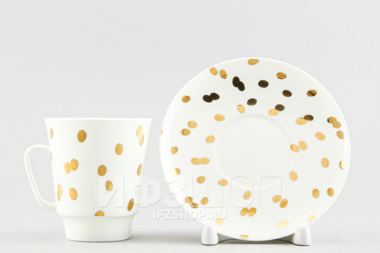 Чашка с блюдцем кофейная ф. Майская рис. Румба (без отводки) 