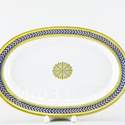 Блюдо овальное 28 х 20 см ф. Молодежная рис. Золотой