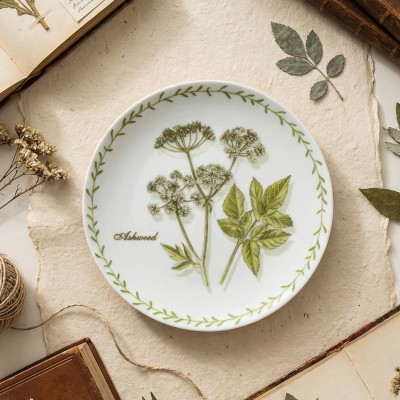 Тарелка плоская 24 см ф. Универсал рис. Ботаника