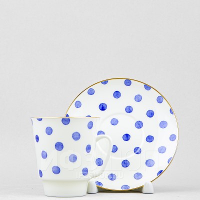 Чашка с блюдцем кофейная ф. Майская рис. Polka dot