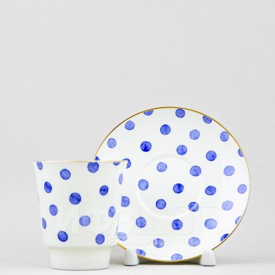 Чашка с блюдцем кофейная ф. Майская рис. Polka dot