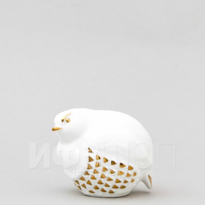 Каменная куропатка №1 Золотая (высота 5.4 см)