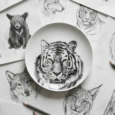 Тарелка глубокая 20.5 см ф. Универсал рис. Тигр