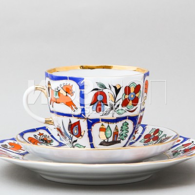 Комплект кофейный ф. Тюльпан рис. Русский лубок
