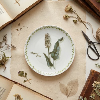 Тарелка плоская 17.5 см ф. Универсал рис. Ботаника. Колосник