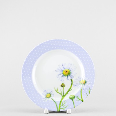 Тарелка плоская 20 см ф. Идиллия рис. Ситец. Ромашка