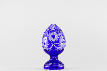 Яйцо пасхальное, высота 18 см, синий наклад