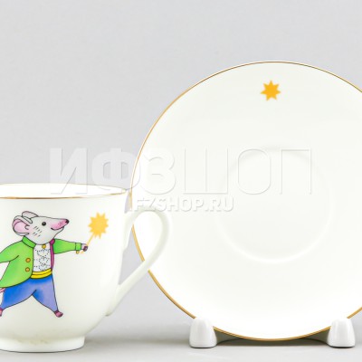 Чашка с блюдцем кофейная ф. Ландыш рис. Мышка Звездочка