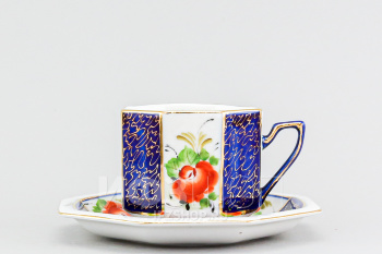 Чашка с блюдцем чайная ф. Европейская рис. Художественная роспись