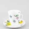 Чашка с блюдцем кофейная ф. Майская рис. Лимоны (микс) в Москве