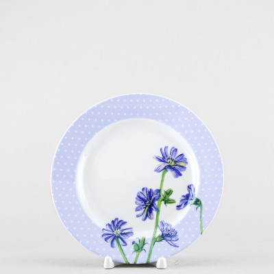 Тарелка плоская 20 см ф. Идиллия рис. Ситец. Цикорий