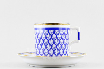 Чашка с блюдцем чайная ф. Гербовая рис. Белое море 1