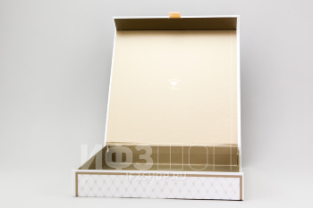 Подарочная коробка для декоративной тарелки, 27.5х27.5х3,9 см, белая