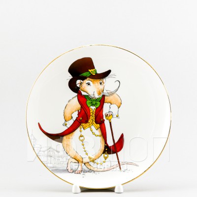 Декоративная тарелка 19.5 см рис. Театралы. Джентельмен
