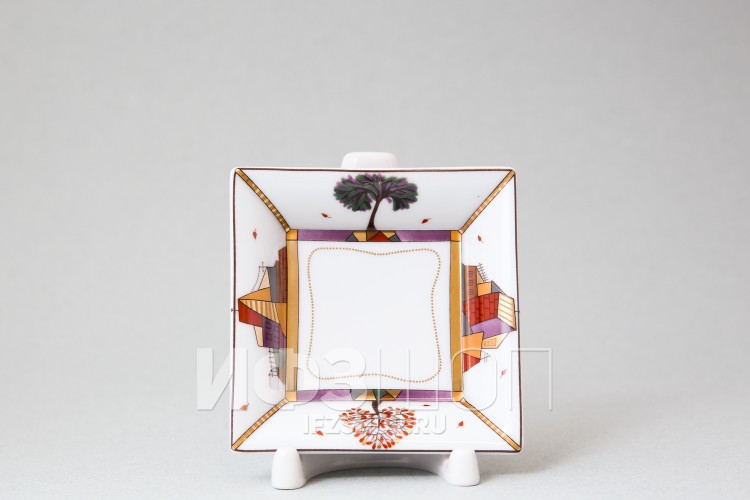 Подставка для мелочи 10х10 см рис. Осенний листопад в Москве