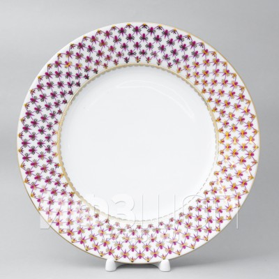 Тарелка плоская 26.5 см ф. Европейская рис. Сетка-Блюз