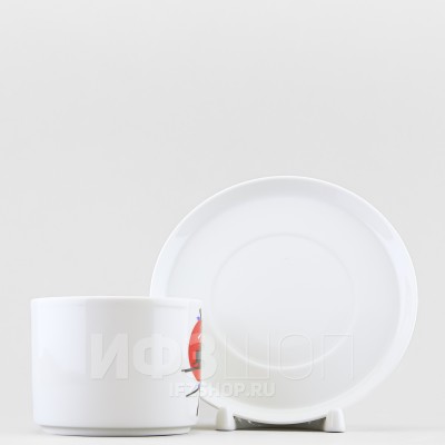 Чашка с блюдцем чайная ф. Баланс рис. Суетин
