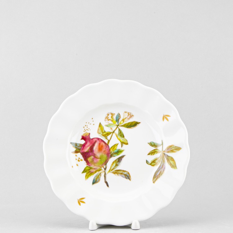 Тарелка плоская 20 см ф. Тюльпан рис. Гранаты (микс) в Москве