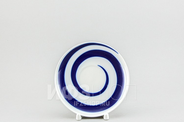 Блюдце для чайной чашки ф. Новый колокол рис. Серпантин (без золота) 