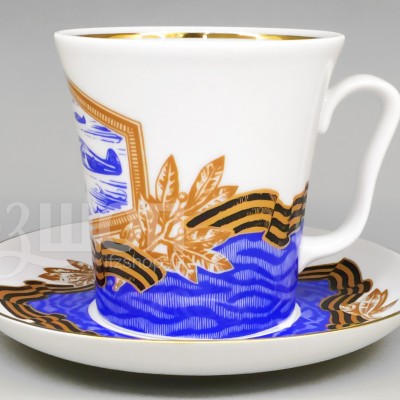 Бокал с блюдцем ф. Ленинградский рис. Авиация