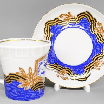 Бокал с блюдцем ф. Ленинградский рис. Авиация