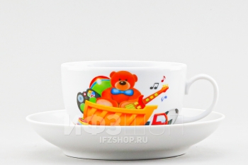 Чашка с блюдцем чайная ф. Янтарь рис. Любимые игрушки