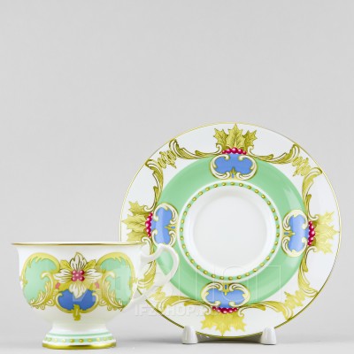 Чашка с блюдцем чайная ф. Айседора рис. Аквамарин