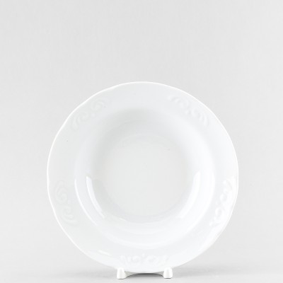 Тарелка глубокая 24 см ф. Надежда рис. Белый