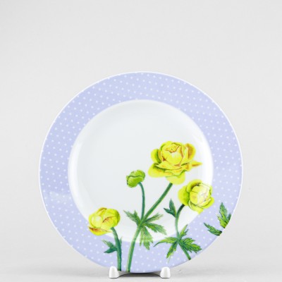 Тарелка плоская 24 см ф. Идиллия рис. Ситец. Купальница