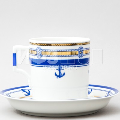 Чашка с блюдцем чайная ф. Гербовая рис. Белое море 2