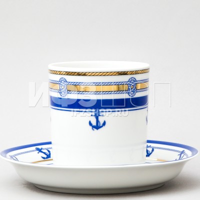 Чашка с блюдцем чайная ф. Гербовая рис. Белое море 2