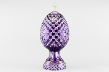 Яйцо пасхальное, высота 44 см, фиолетовый наклад с золотом, 1823/3