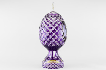 Яйцо пасхальное, высота 44 см, фиолетовый наклад с золотом, 1823/3