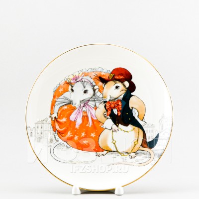 Декоративная тарелка 19.5 см рис. Театралы. Идеальная пара